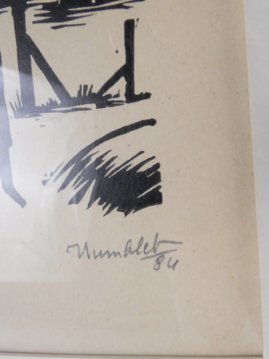 Set van 3 ingelijste kunstwerken van Humblet - foto 10