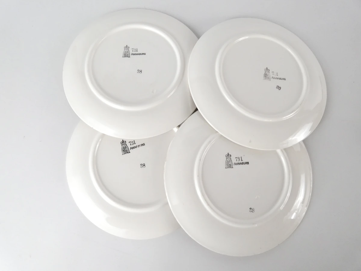 Set van 4 vintage Annaburg borden in Art Decostijl - foto 10