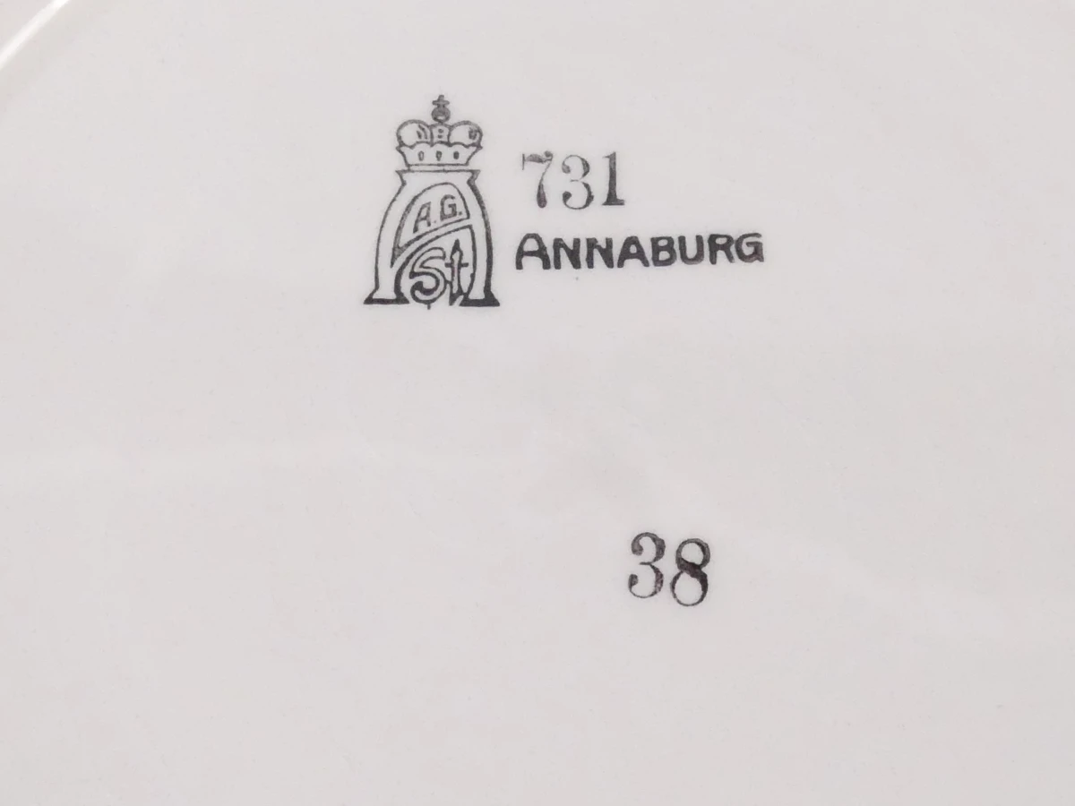 Set van 4 vintage Annaburg borden in Art Decostijl - foto 11