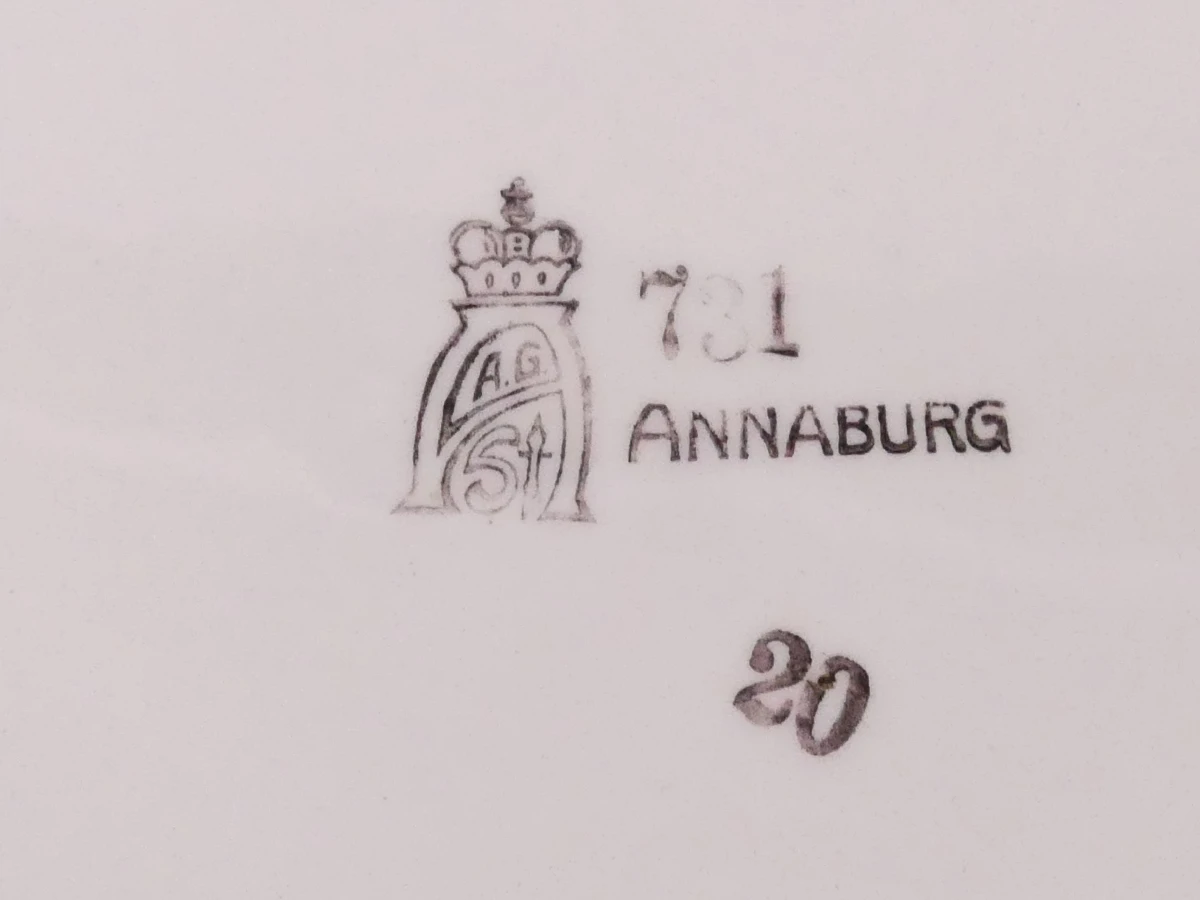Set van 4 vintage Annaburg borden in Art Decostijl - foto 12