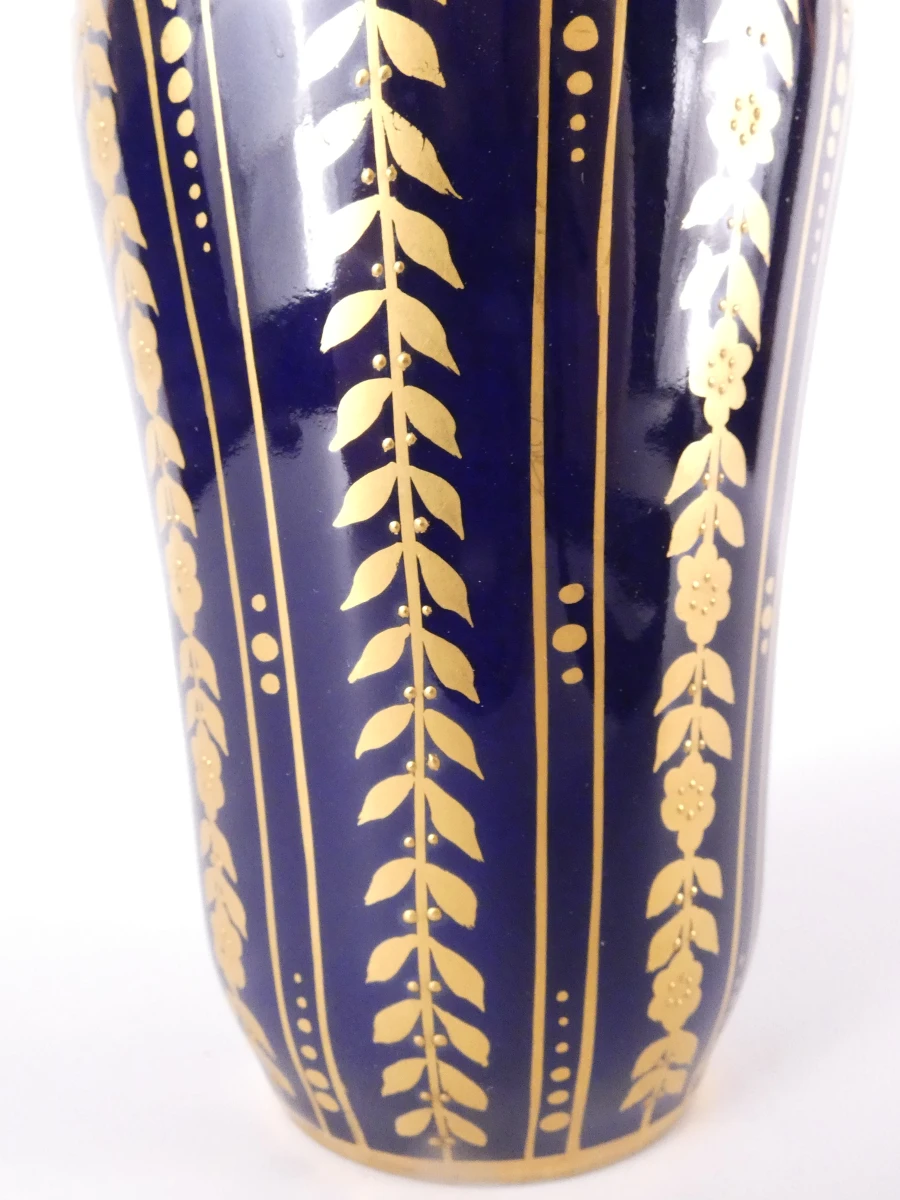 Vintage porseleinen vaas met verguld decor - foto 4