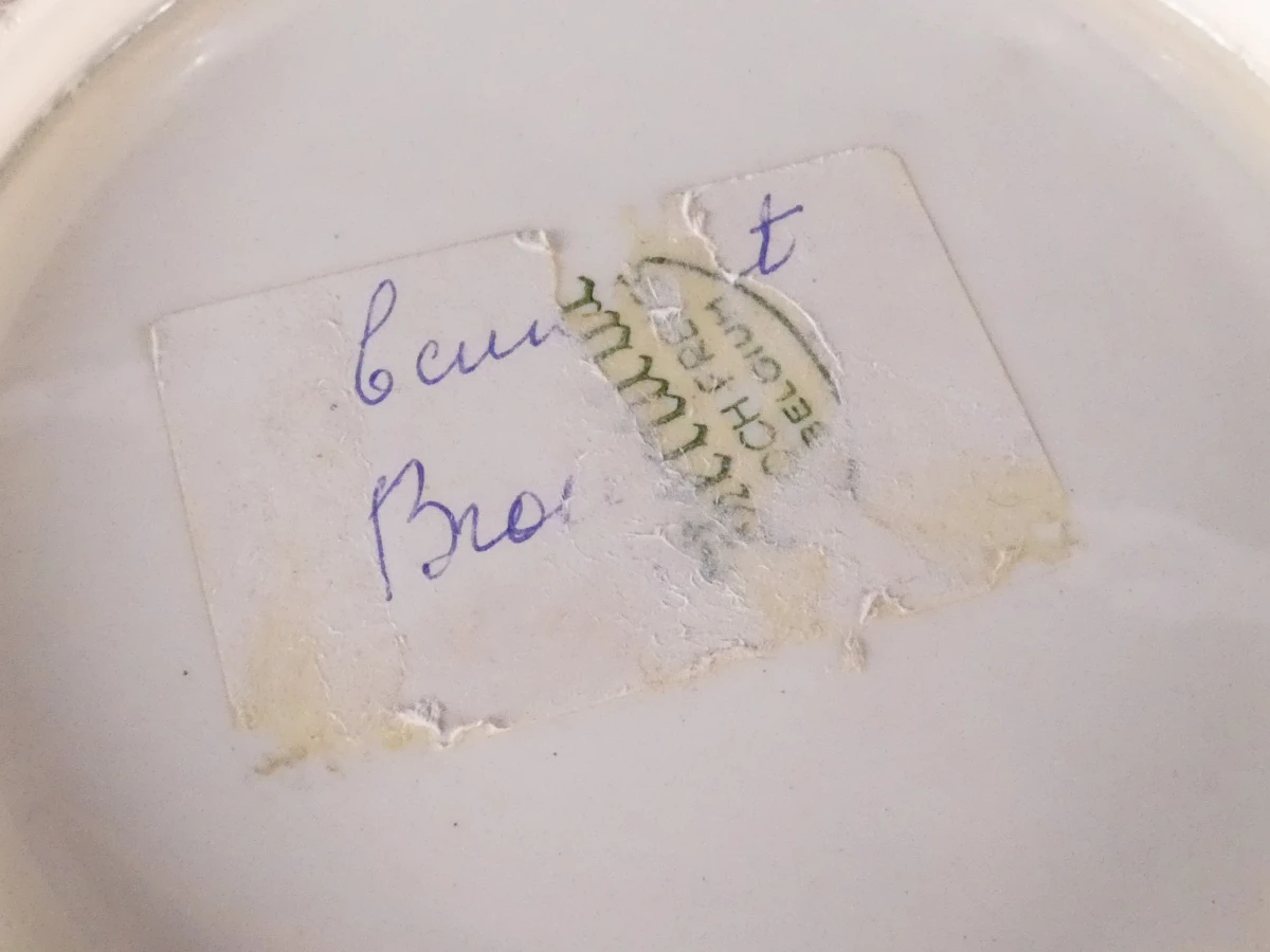 Boch Frères Keramis, Verguld Porseleinen Set met Bloemmotief (5 Stukken) - foto 22