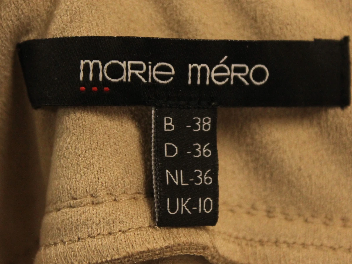Marie Méro beige sweaterjurk in suedelook - foto 8