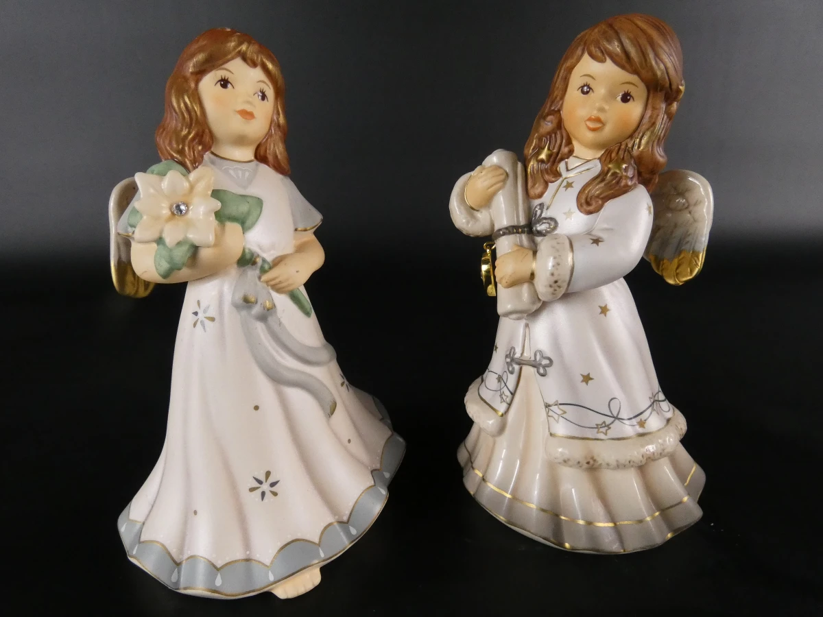 Goebel kerstengelen – set van 12 handgeschilderde engeltjes - foto 12
