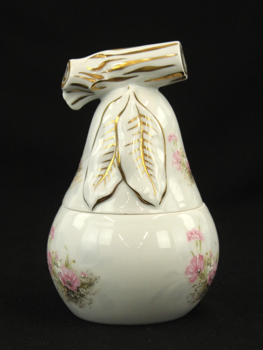 Limoges Porseleinen potje in peervorm met Bloemendecor – 19 cm - foto 2