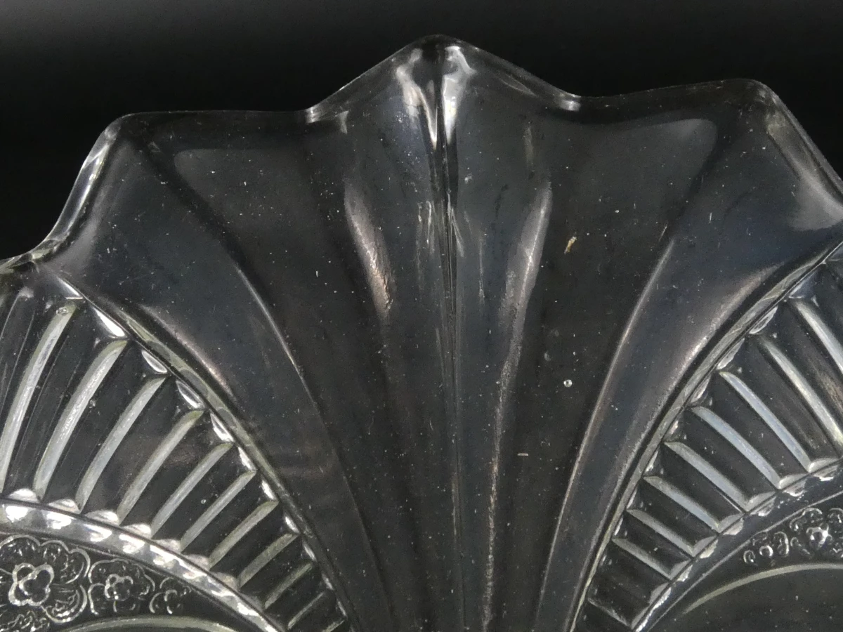 Vintage schaal van helder geperst glas - foto 7