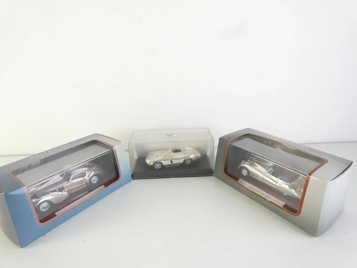 Silver Plated Modelauto's - Bugatti, Jaguar & Ferrari (Gelimiteerde Uitgaven) - foto 9