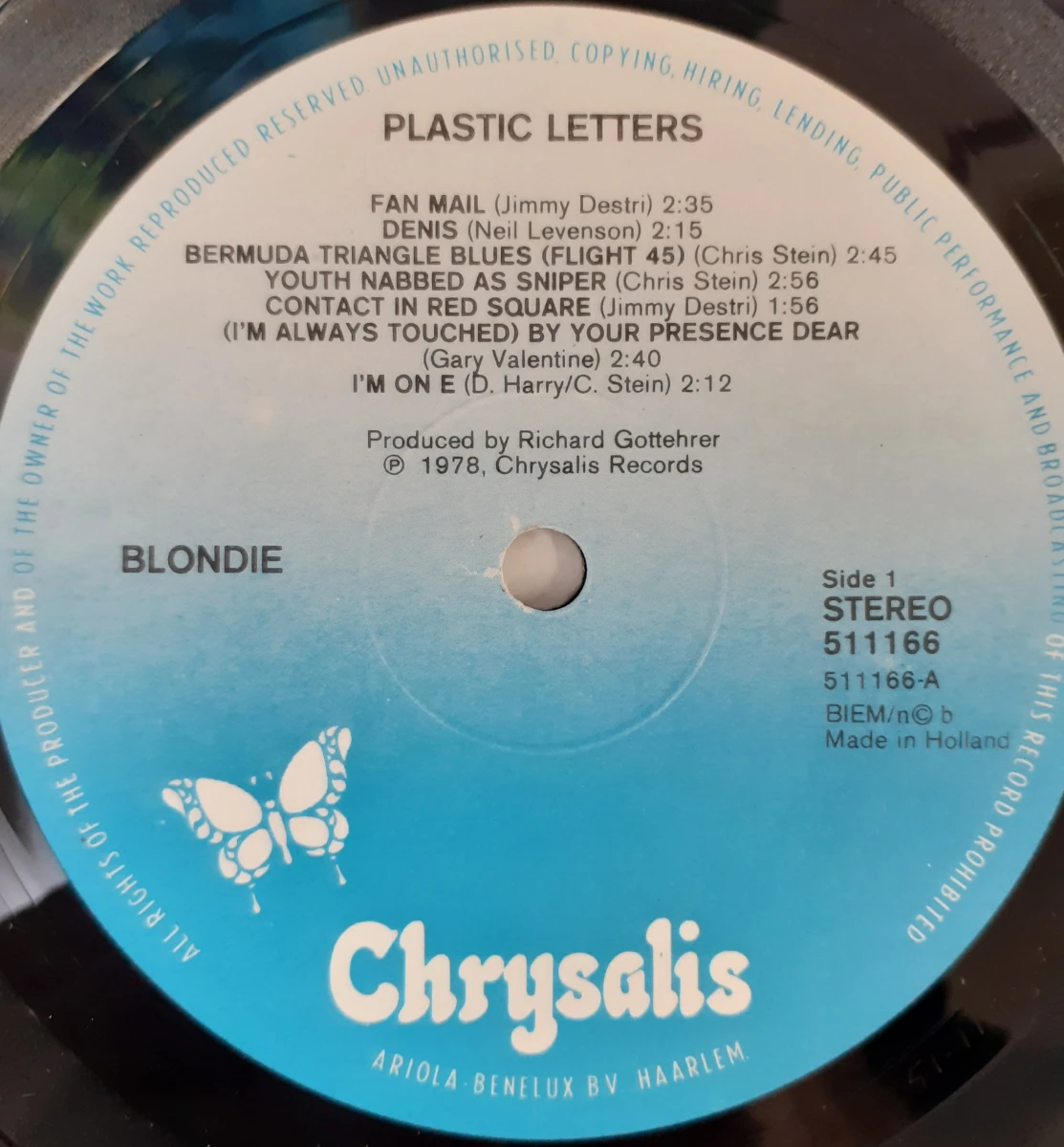 Vinyl: Blondie - Plastic Letters - foto 3