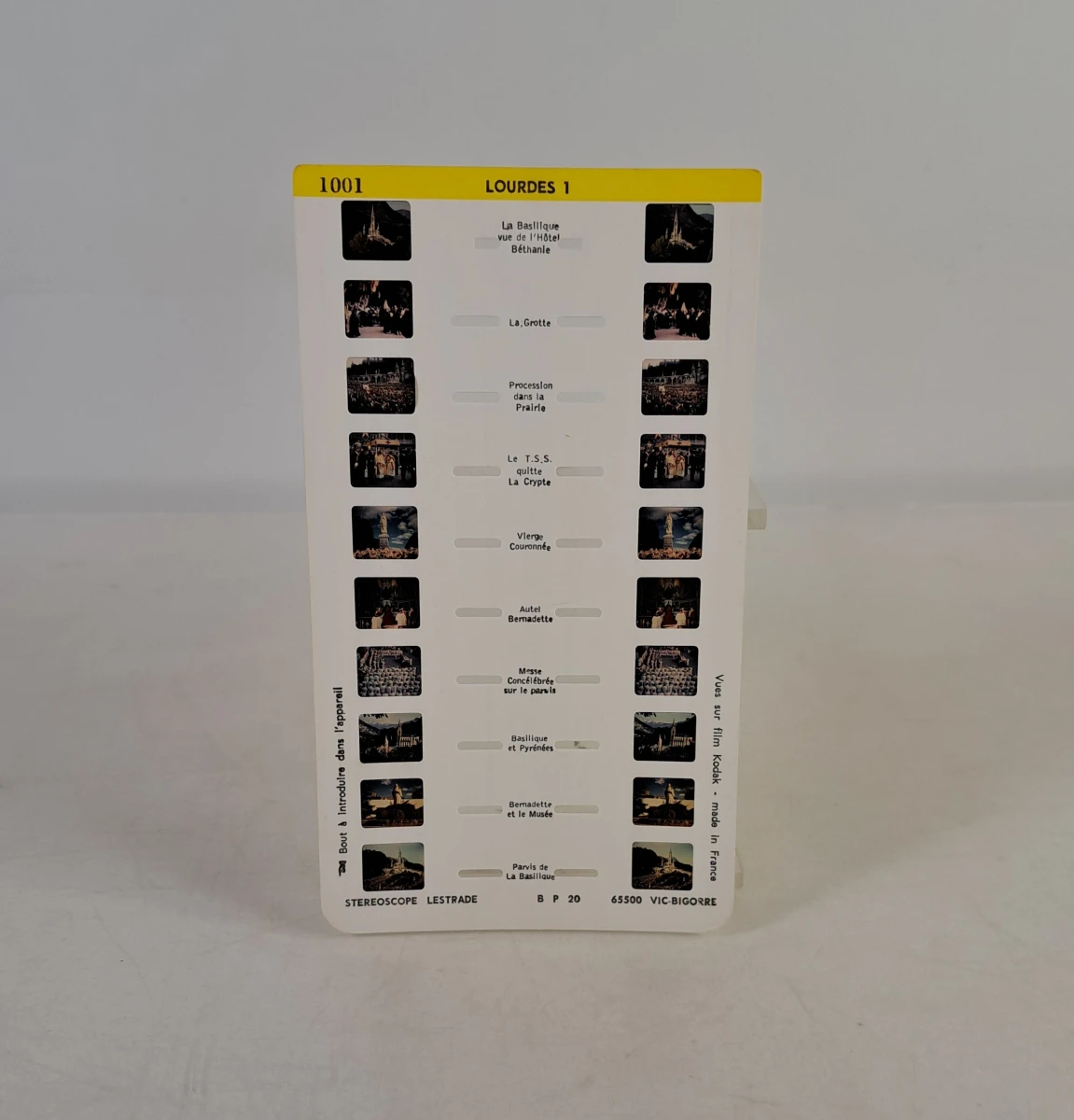 Vintage Lestrade Simplex stereoscoop met 3 fotokaarten en doos - foto 5