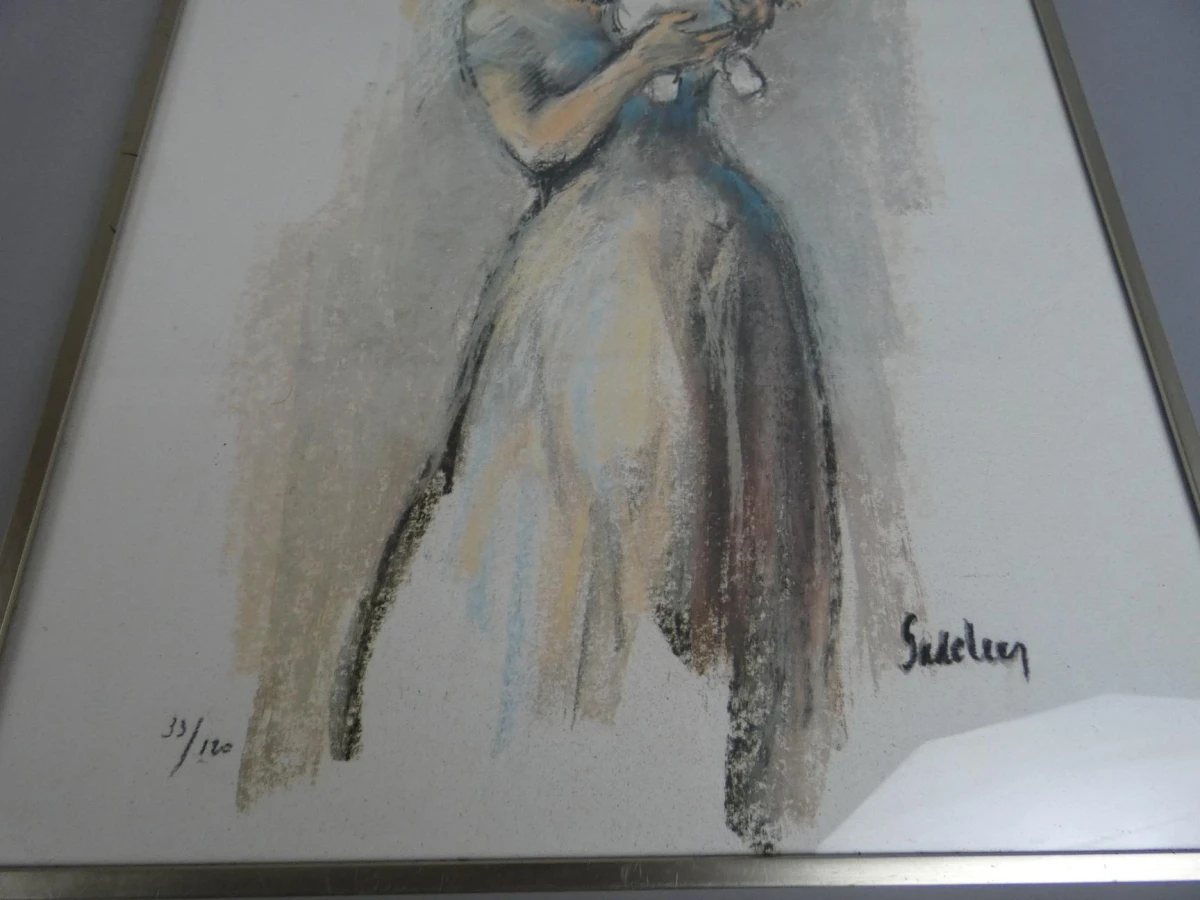 Ingelijste kunstprint / litho - genummerd en gesigneerd "Sadeleer" - foto 3