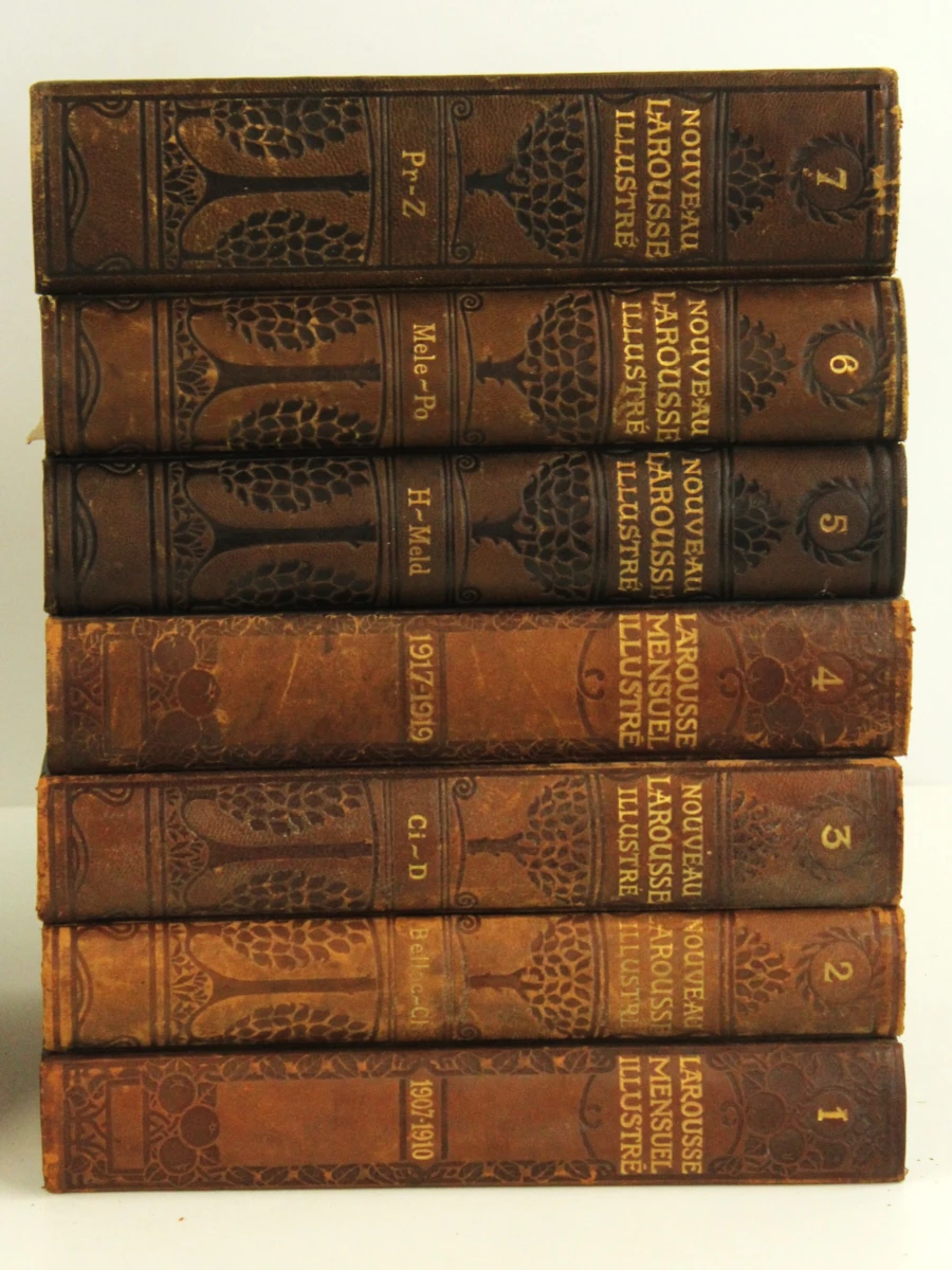 Lot van 14 antieke  Larousse Mensuel Illustré encyclopedieboeken - foto 3