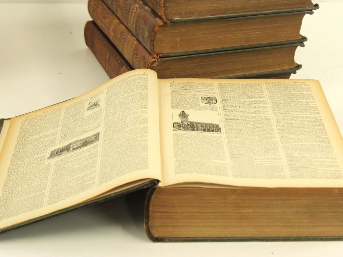 Lot van 14 antieke  Larousse Mensuel Illustré encyclopedieboeken - foto 6