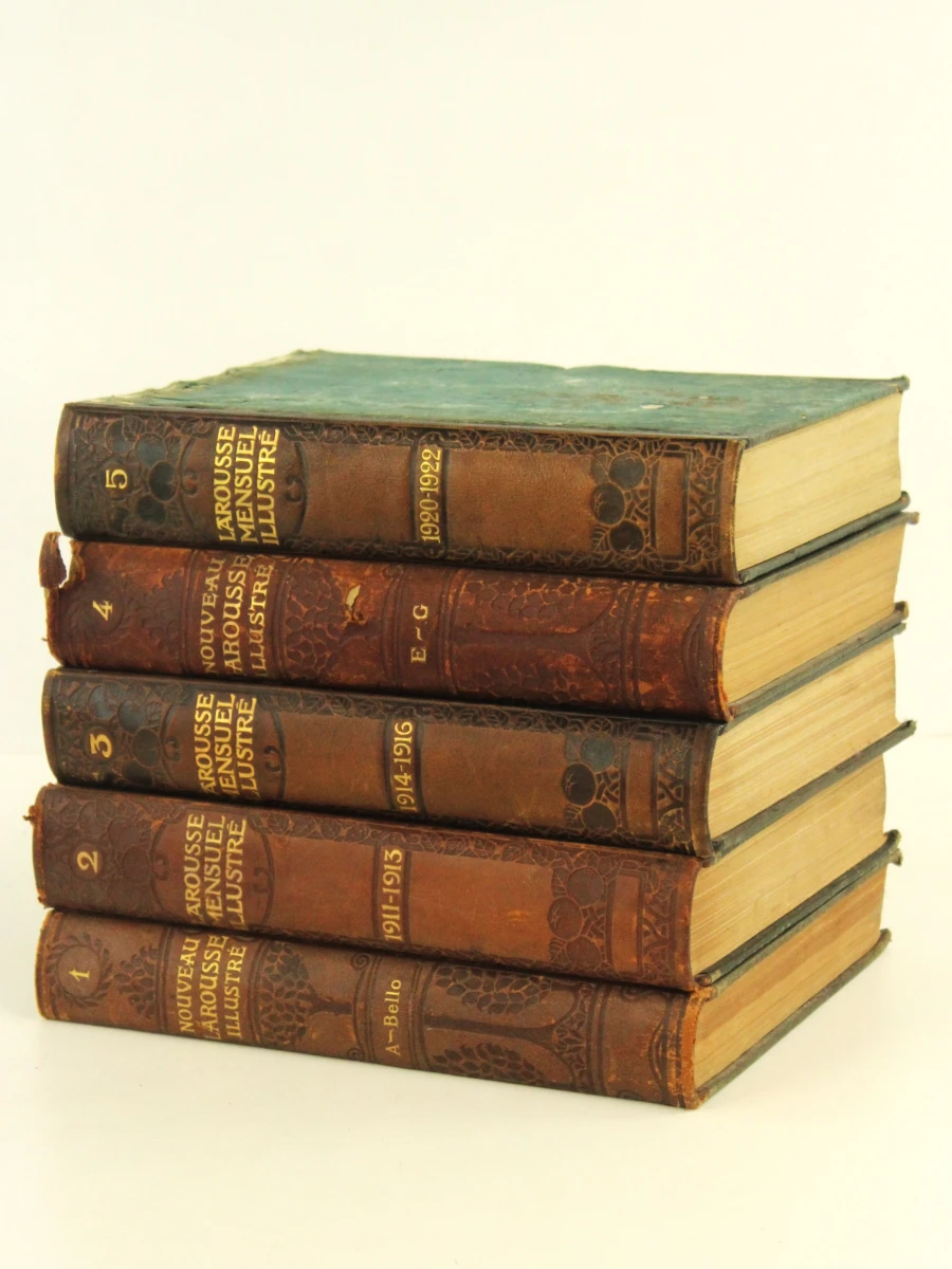 Lot van 14 antieke  Larousse Mensuel Illustré encyclopedieboeken - foto 10