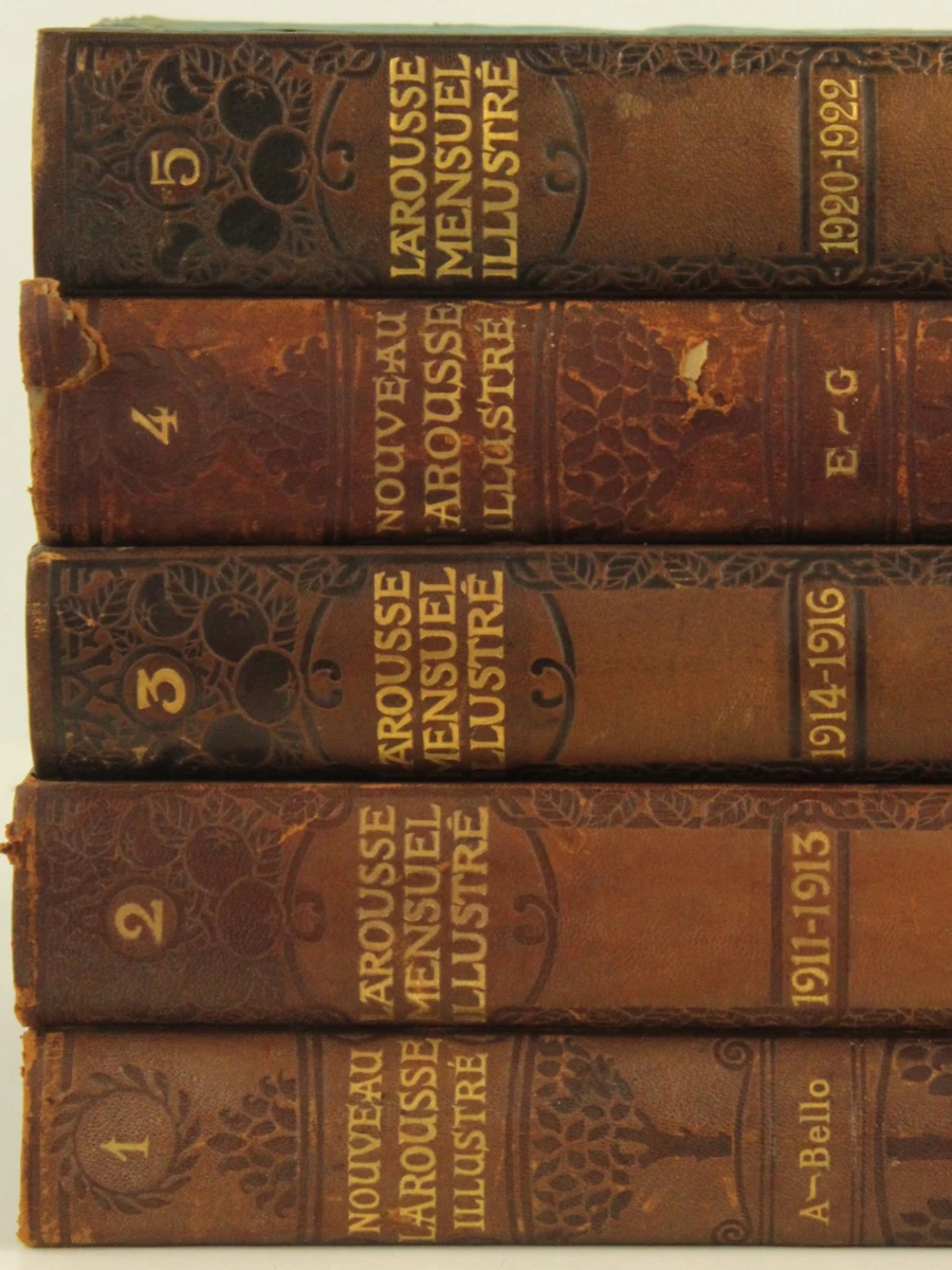 Lot van 14 antieke  Larousse Mensuel Illustré encyclopedieboeken - foto 11