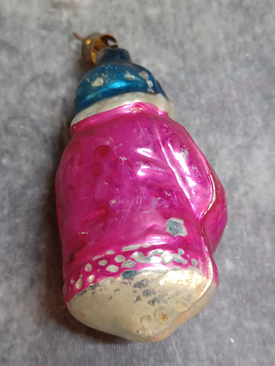 Unieke set van 6 vintage glazen kerstfiguren - foto 13