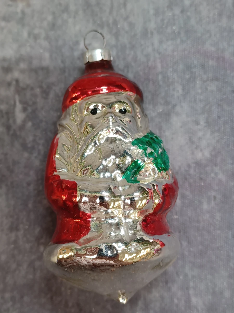 Unieke set van 6 vintage glazen kerstfiguren - foto 10