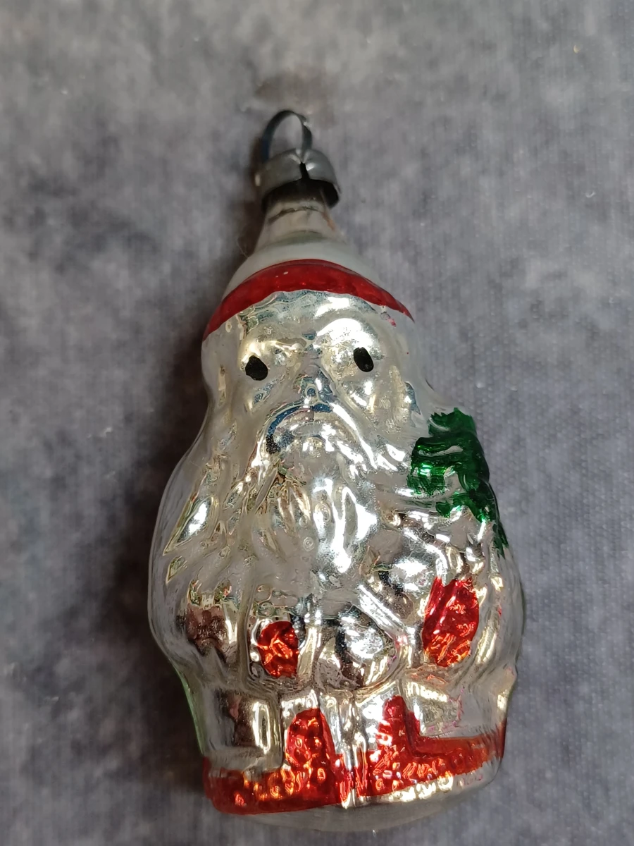 Unieke set van 6 vintage glazen kerstfiguren - foto 4