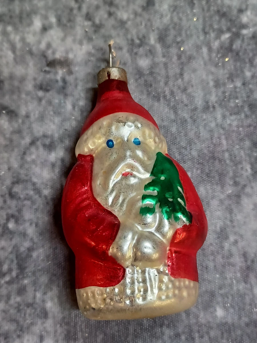 Unieke set van 6 vintage glazen kerstfiguren - foto 6