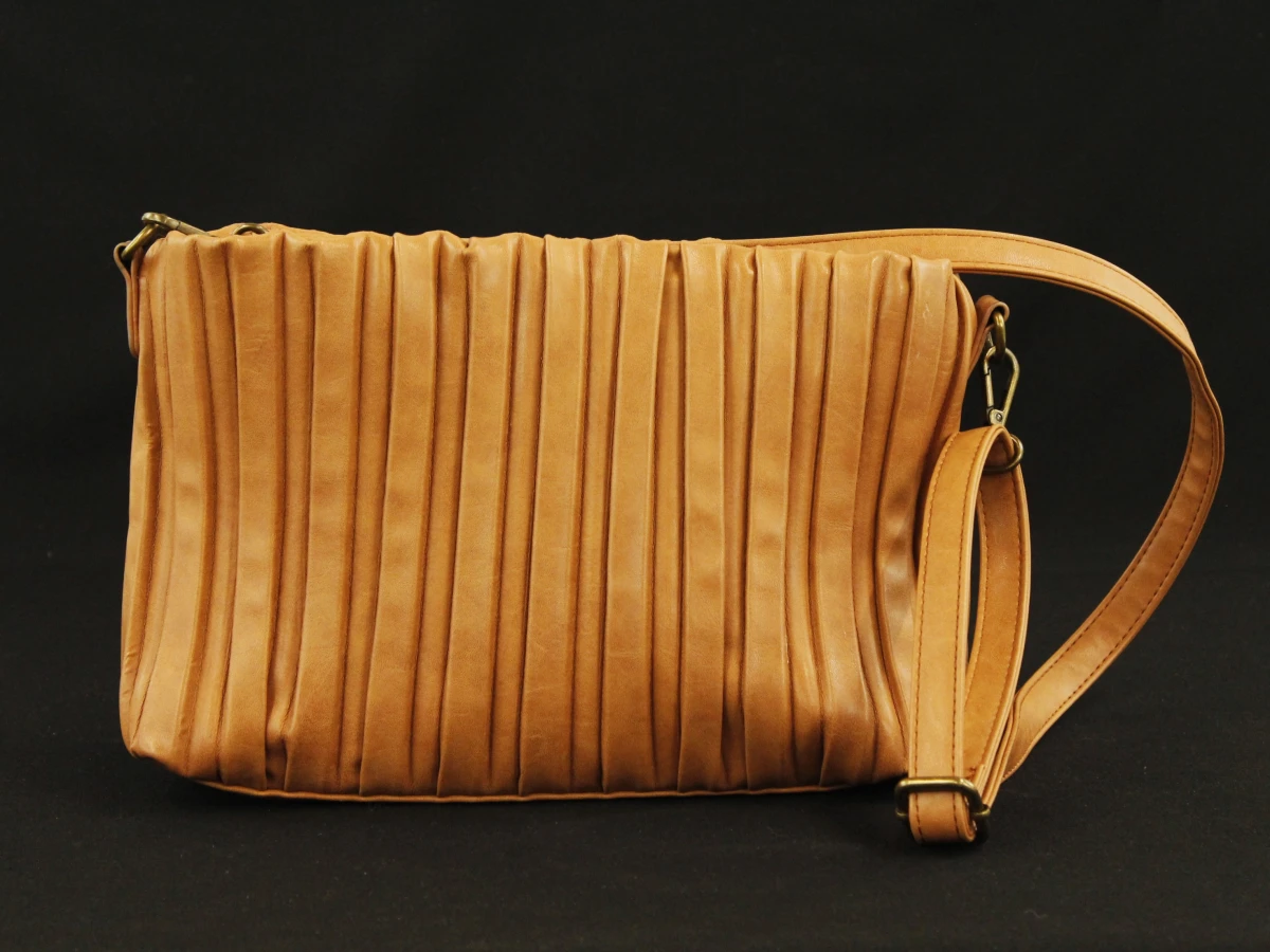 ETERNEL cognackleurige lederen handtas / crossbody - foto 2