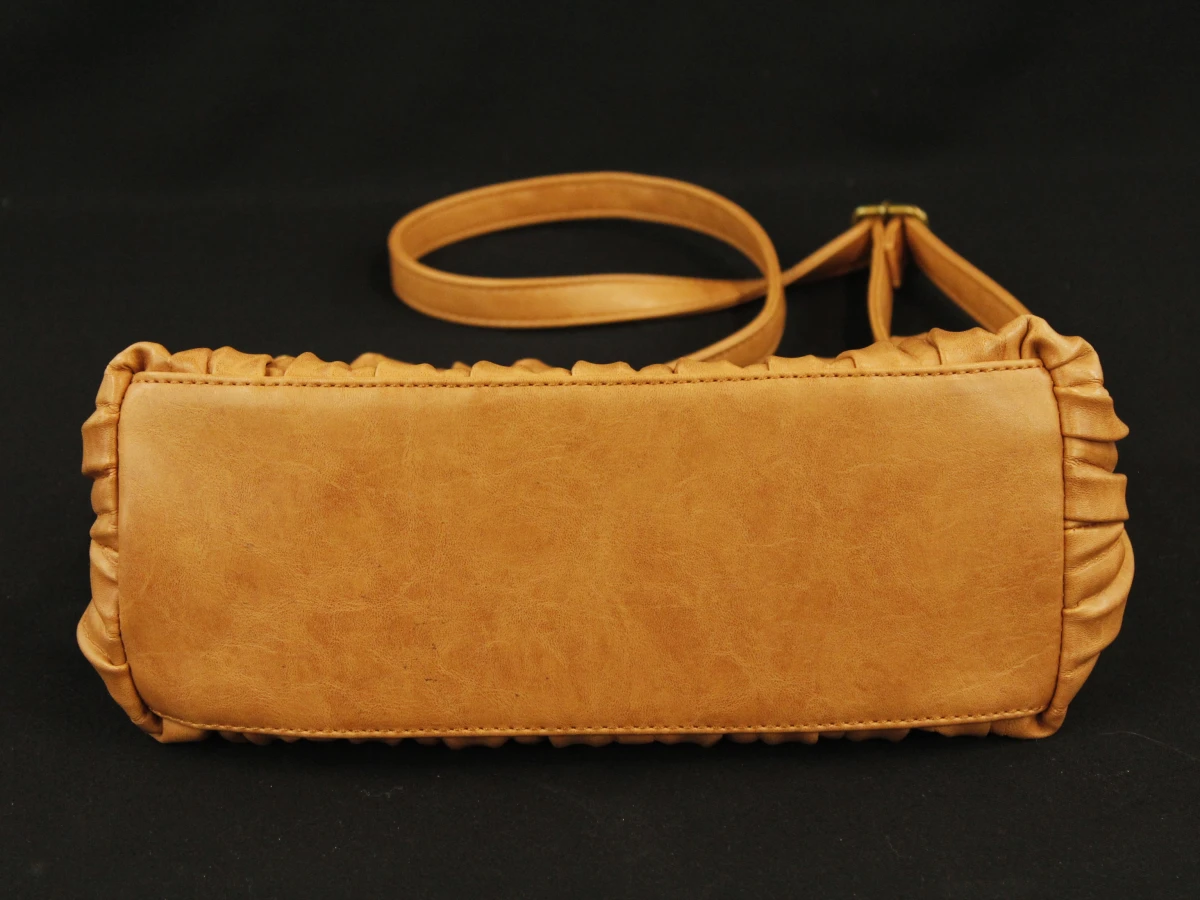 ETERNEL cognackleurige lederen handtas / crossbody - foto 6