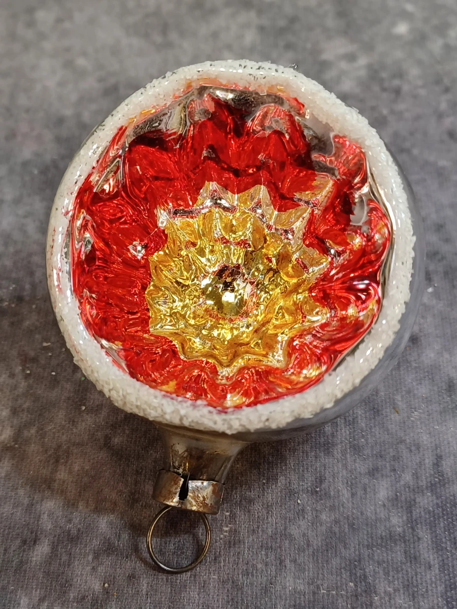 Unieke lot vintage glazen kerstballen met reflector - foto 12