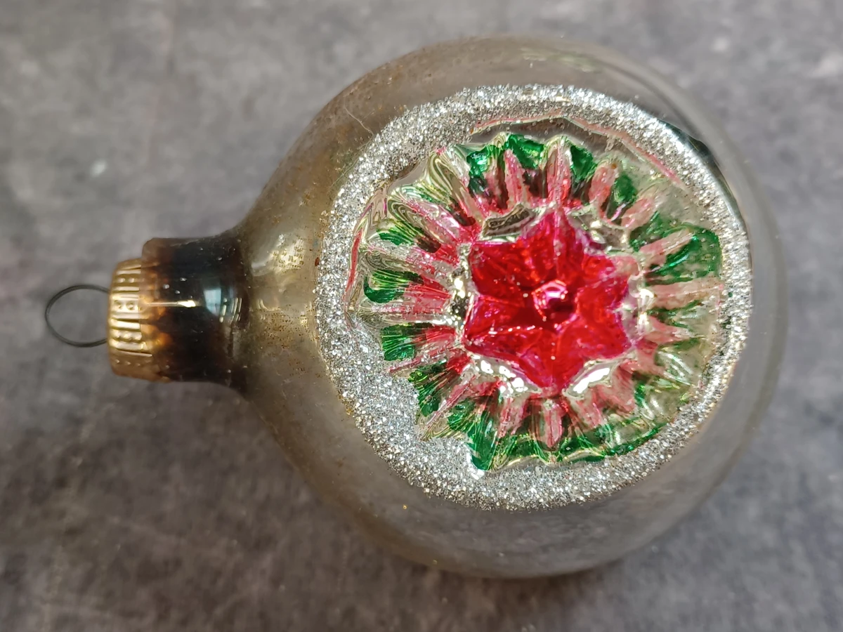 Unieke lot vintage glazen kerstballen met reflector - foto 18