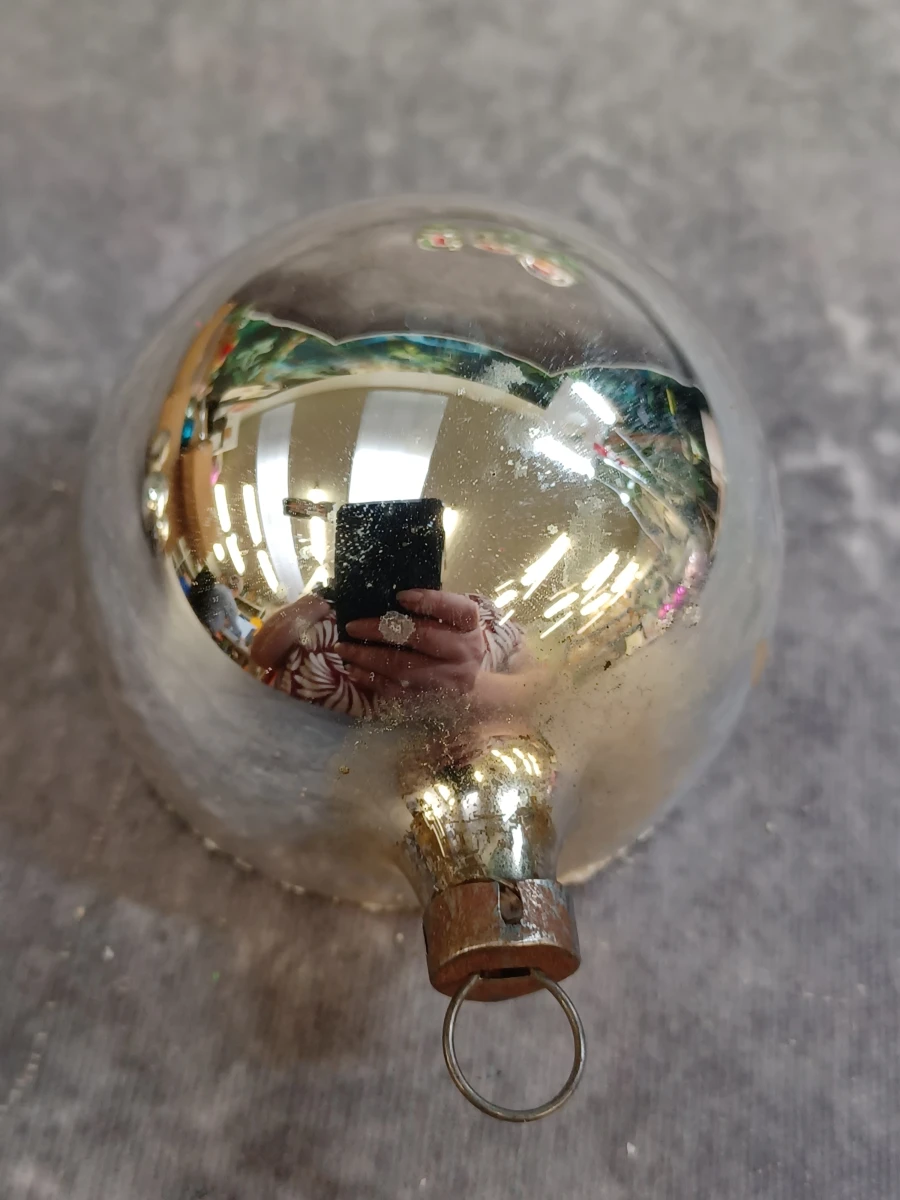 Unieke lot vintage glazen kerstballen met reflector - foto 13