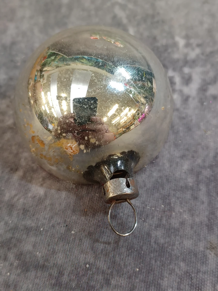 Unieke lot vintage glazen kerstballen met reflector - foto 9
