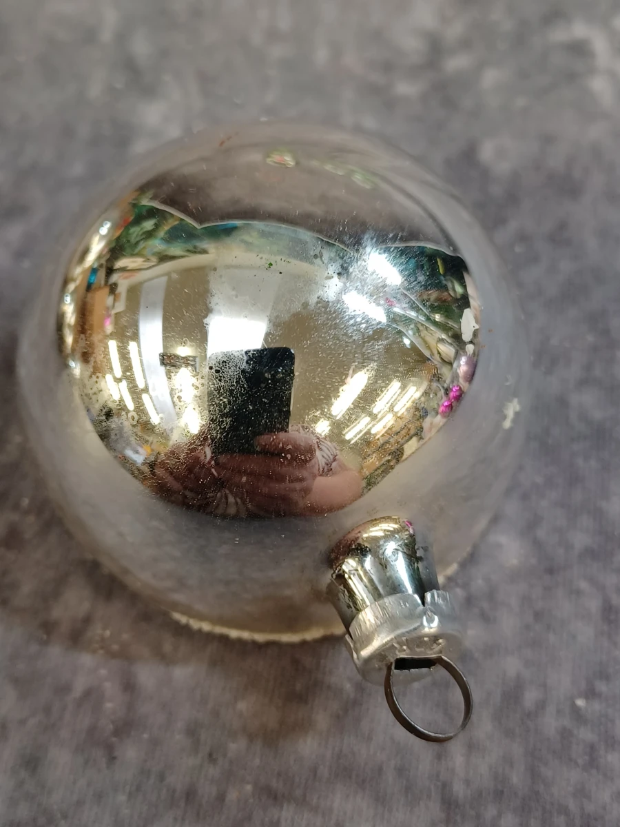 Unieke lot vintage glazen kerstballen met reflector - foto 17