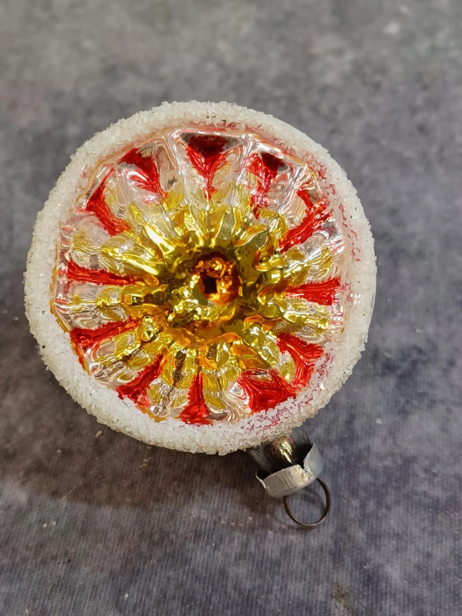 Unieke lot vintage glazen kerstballen met reflector - foto 16