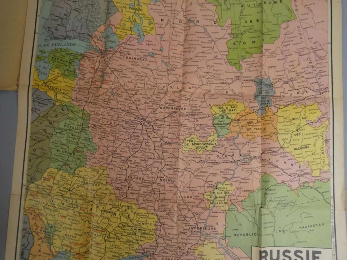 Landkaart van Rusland (USSR) uit 1941 - foto 5