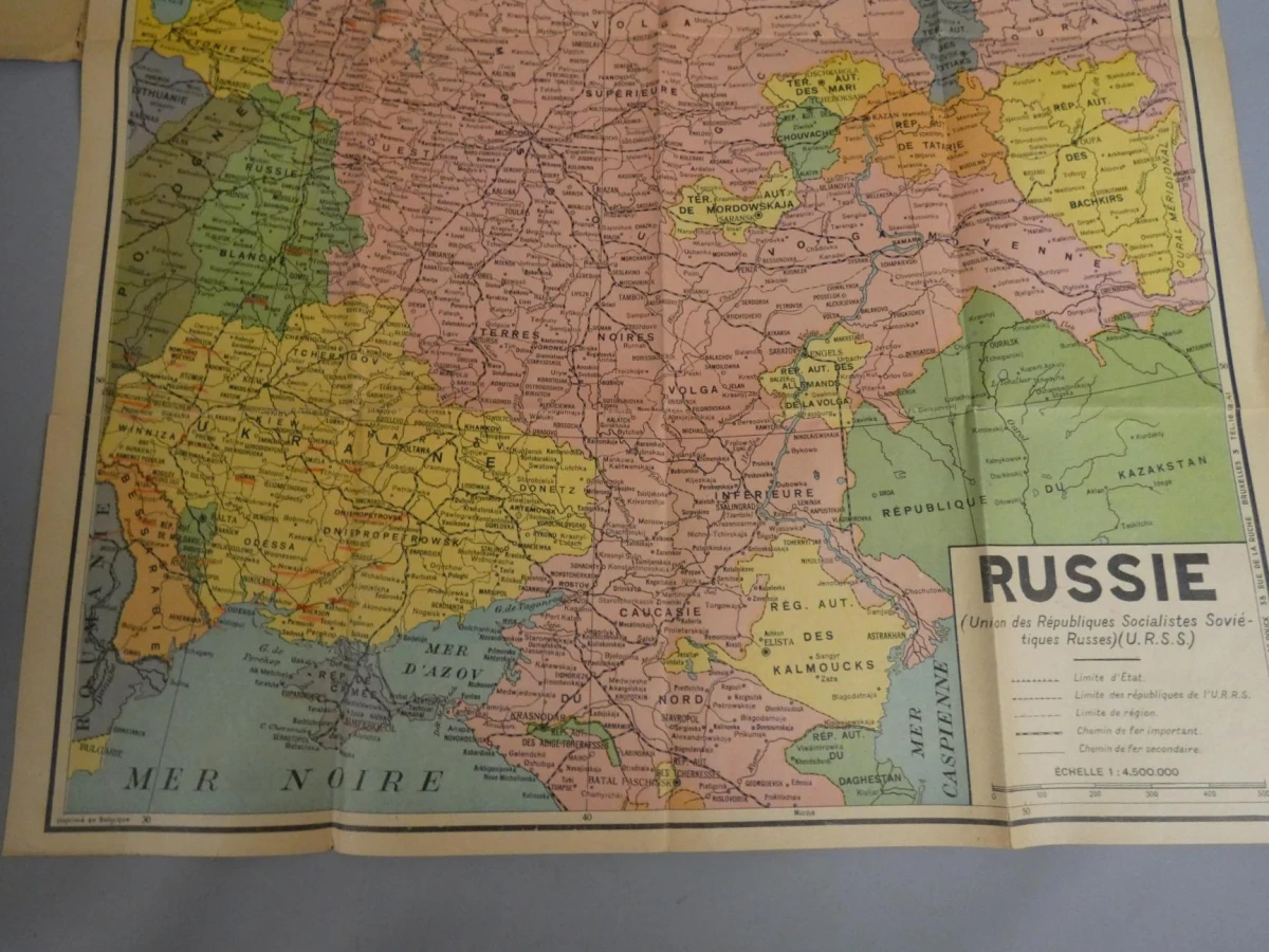 Landkaart van Rusland (USSR) uit 1941 - foto 6