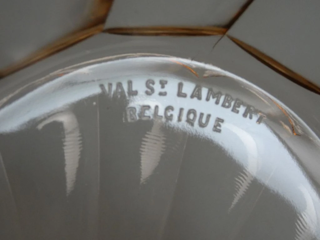Val Saint Lambert Roze Glazen Stolp met Schotel - foto 5