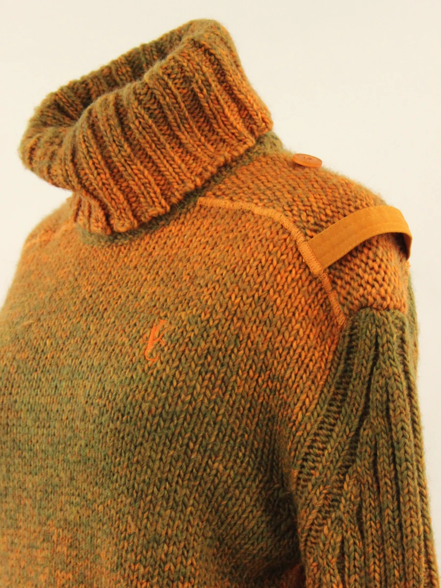 VERSACE JEANS COUTURE rolkraagtrui uit wol en alpaca - Made in Italy - foto 5