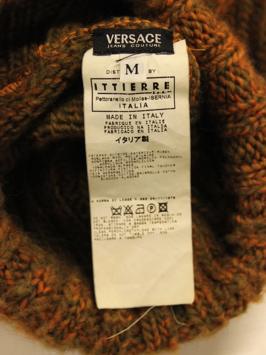 VERSACE JEANS COUTURE rolkraagtrui uit wol en alpaca - Made in Italy - foto 7