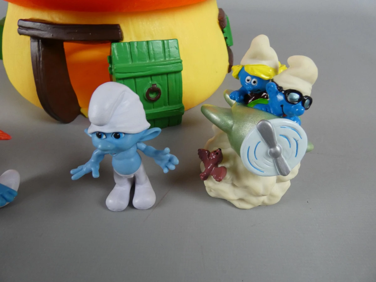 Smurfen huis met 4 figuren - foto 3