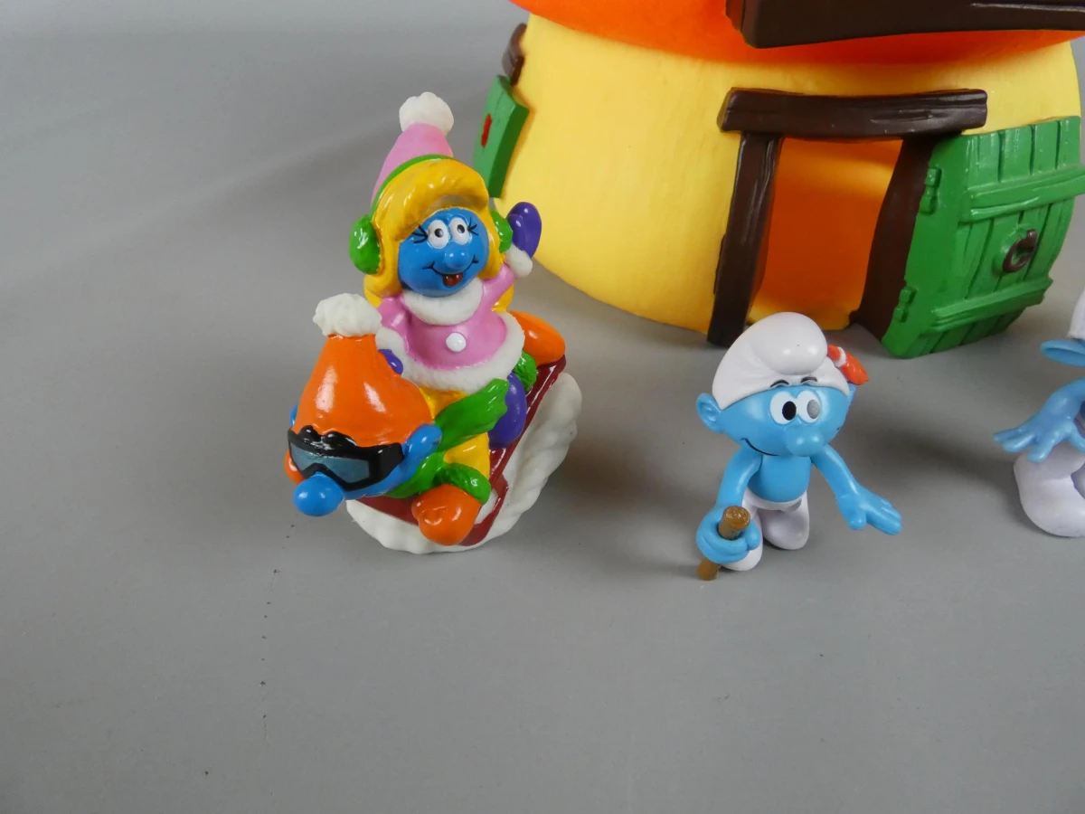 Smurfen huis met 4 figuren - foto 2