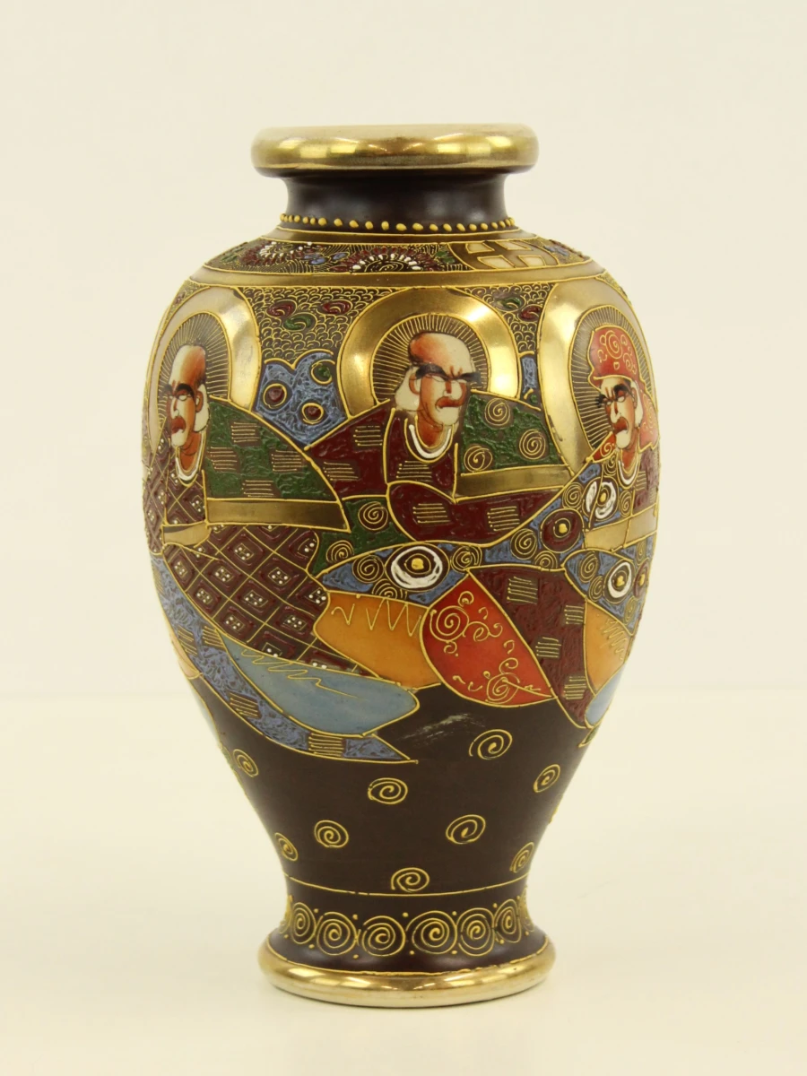 Japanse Satsuma-vaas – Gesigneerd 'Yamashin' – Ca. 1900-1930 - foto 3