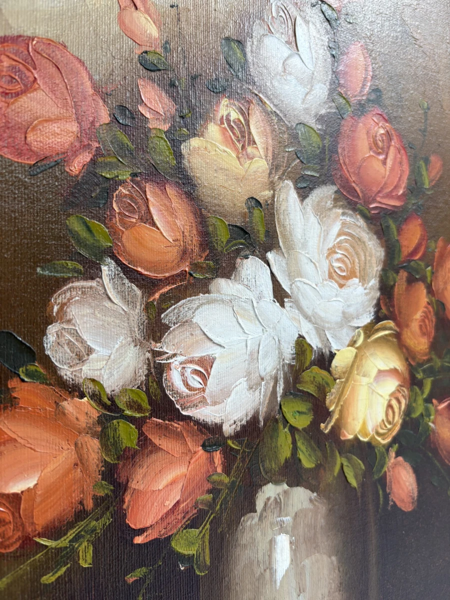 Stilleven met Rozen – Gesigneerd R. Pasanault - foto 5
