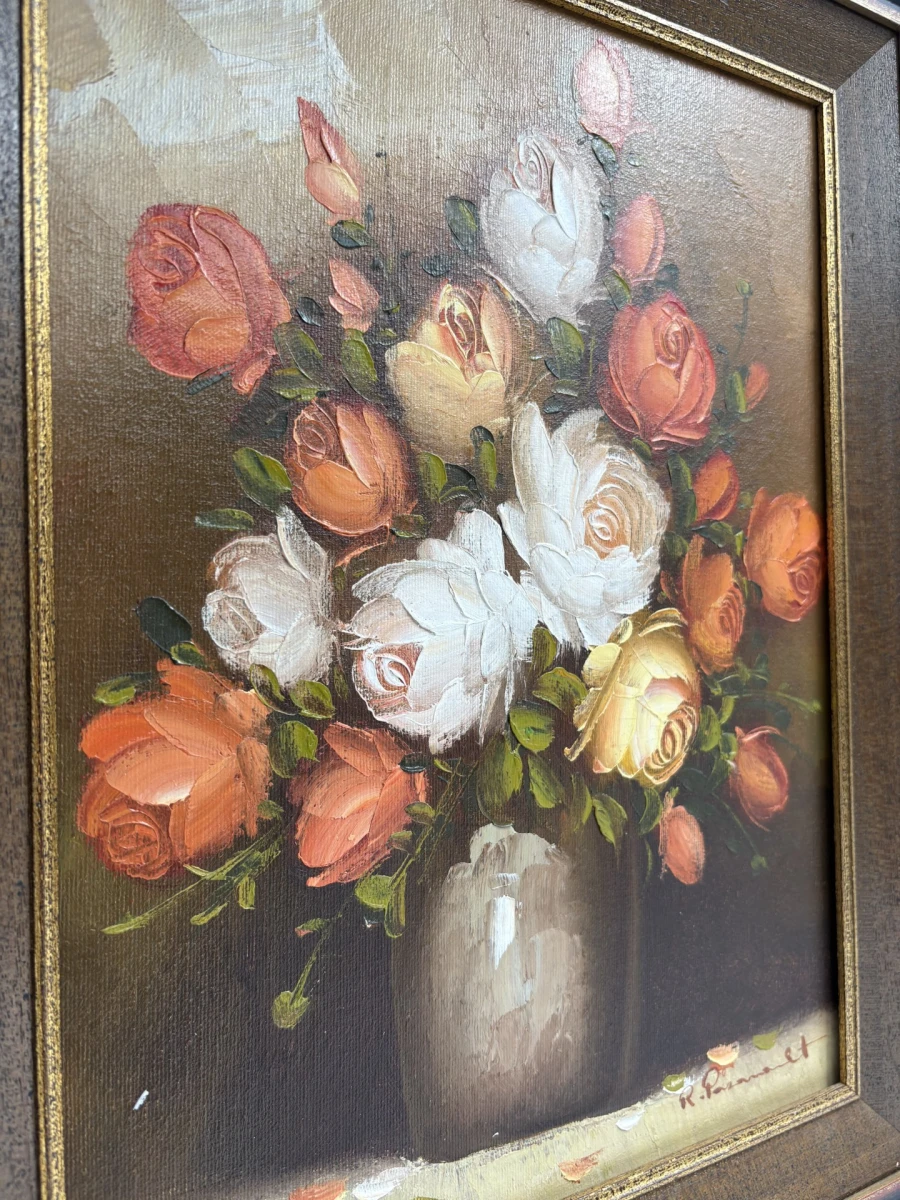 Stilleven met Rozen – Gesigneerd R. Pasanault - foto 3
