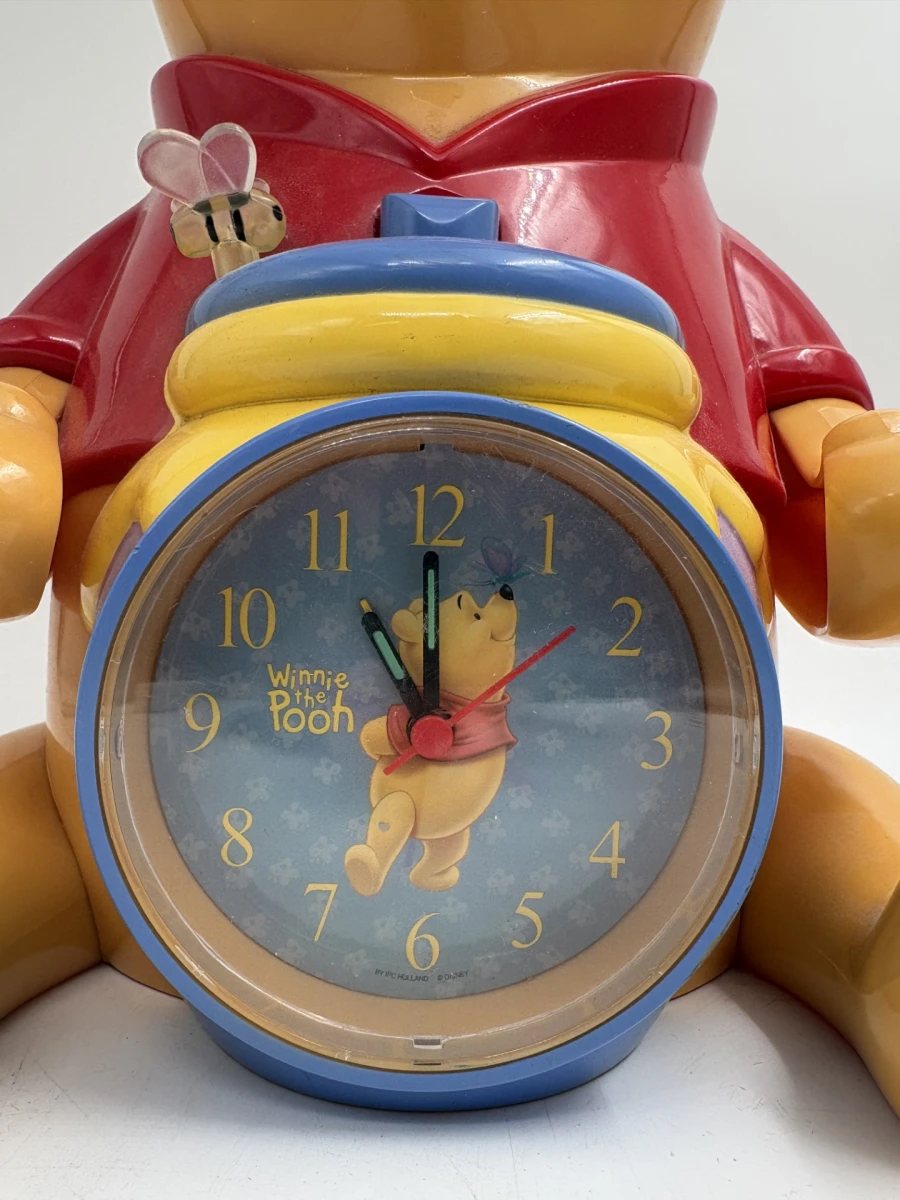 Vintage Disney Winnie the Pooh Wekker & Spaarpot – Pratend Model - foto 7
