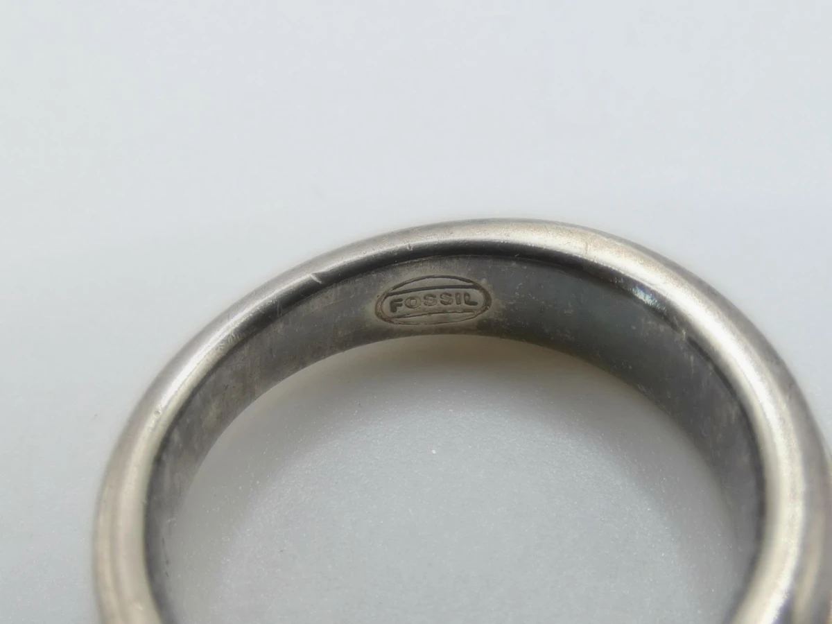 Zilveren Ring - Fossil maat 54 - foto 4
