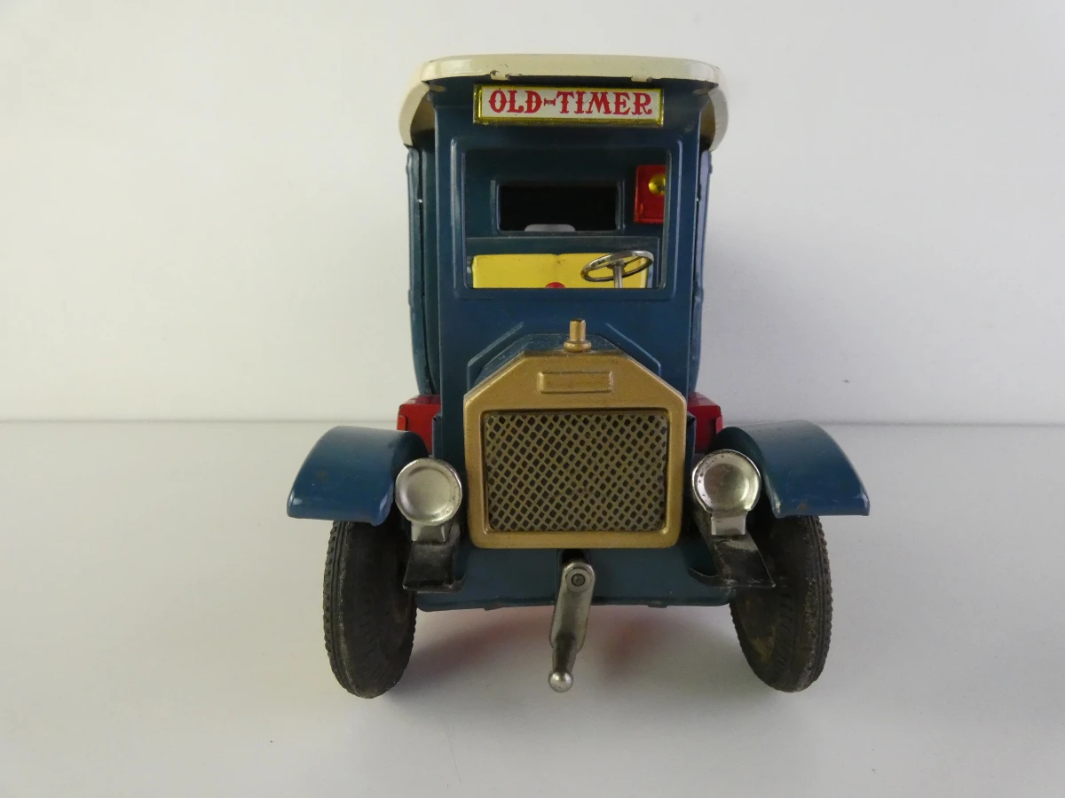 Set van 2 vintage speelgoedvoertuigen in oldtimerstijl - foto 3
