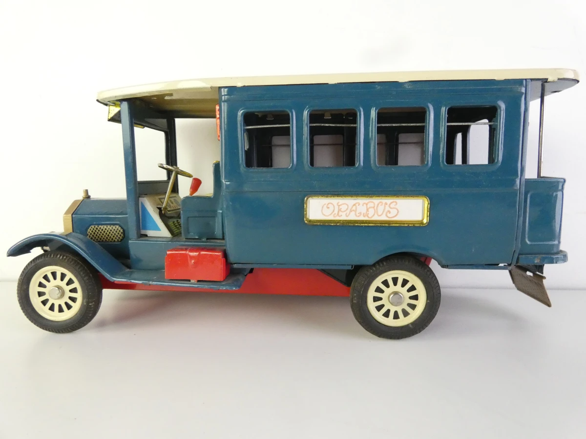 Set van 2 vintage speelgoedvoertuigen in oldtimerstijl - foto 4
