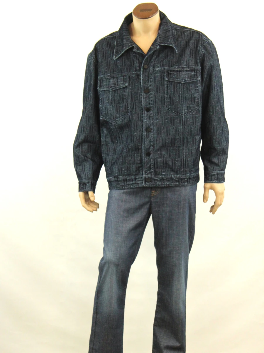 FENDI ROMA heren jeansjack - FF monogram - maat 52 - Made in Italy - foto 2