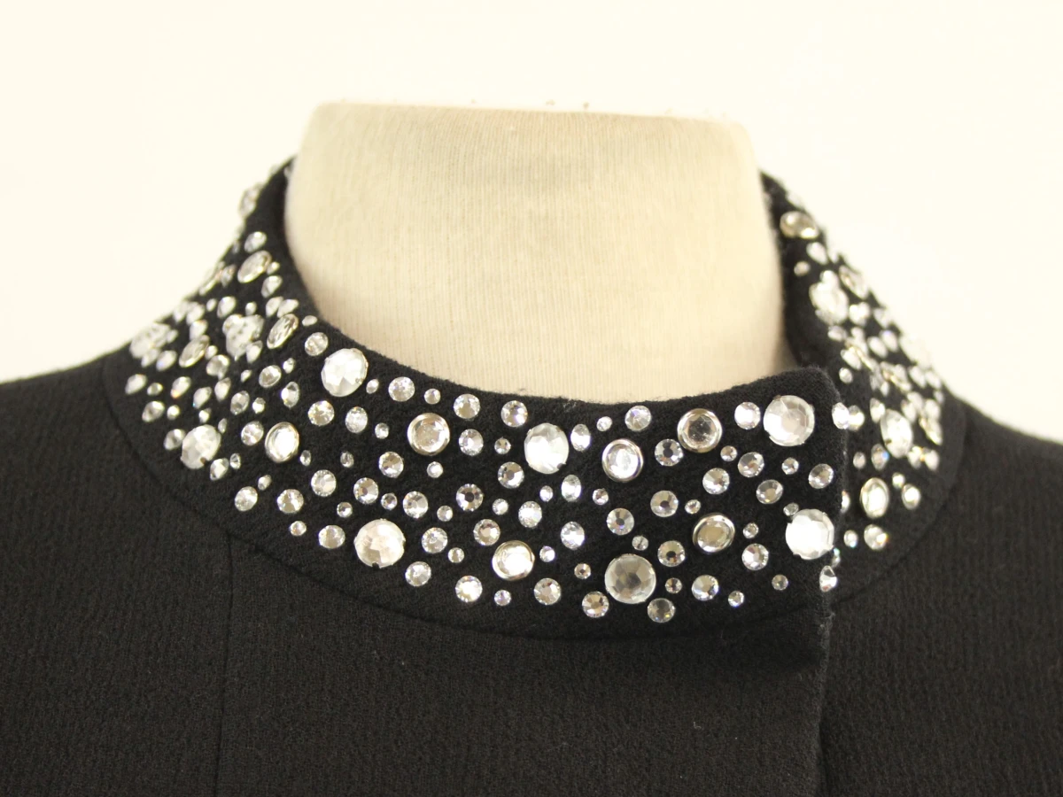 Zwarte damesblazer met strass steentjes maat 38 - foto 3