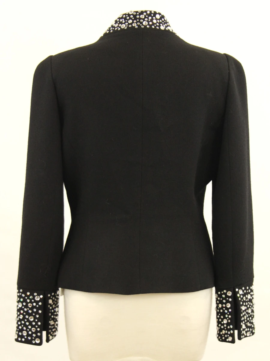 Zwarte damesblazer met strass steentjes maat 38 - foto 6