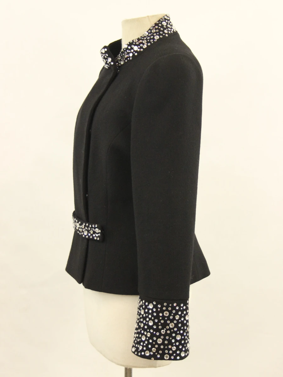 Zwarte damesblazer met strass steentjes maat 38 - foto 7