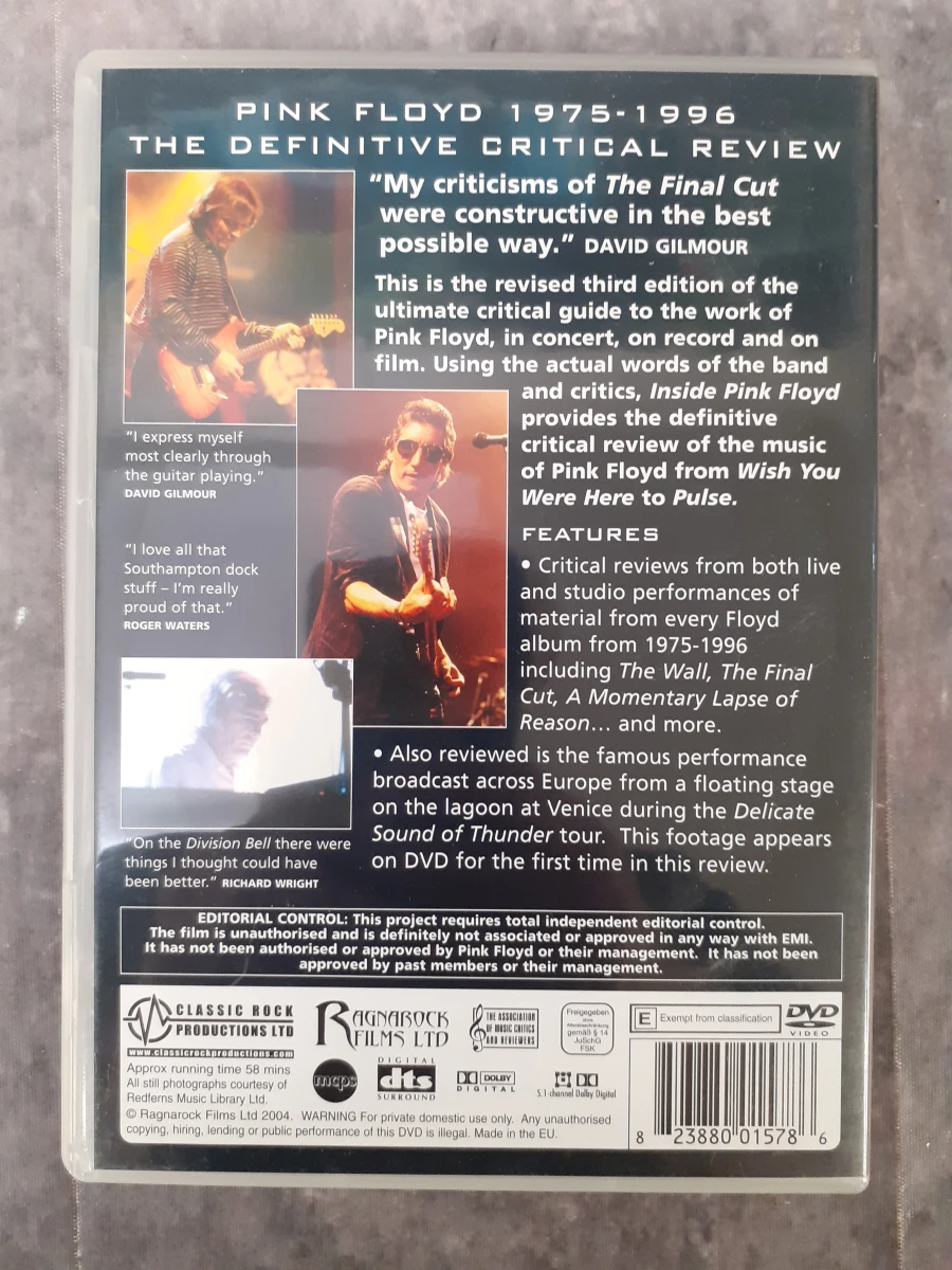 DVD: Pink Floyd – Inside Pink Floyd: A Critical Review 1975-1996 - foto 2