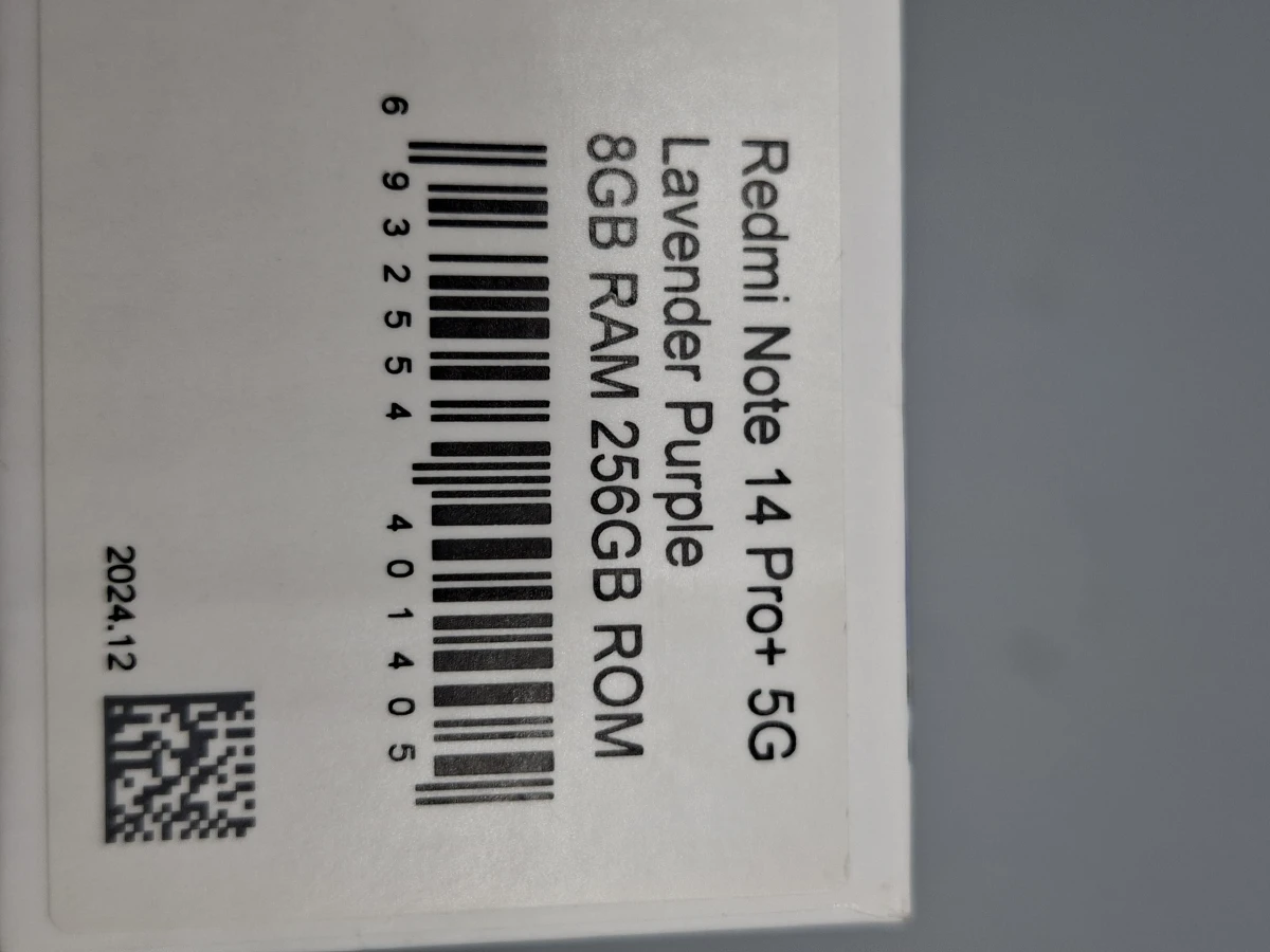 Nieuw in Doos: Redmi Note 14 Pro+ 5G (256GB – Lavender Purple) - foto 2